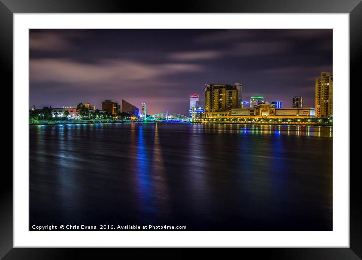 Salford Quays  Framed Mounted Print by Chris Evans