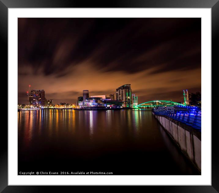 Salford Quays  Framed Mounted Print by Chris Evans