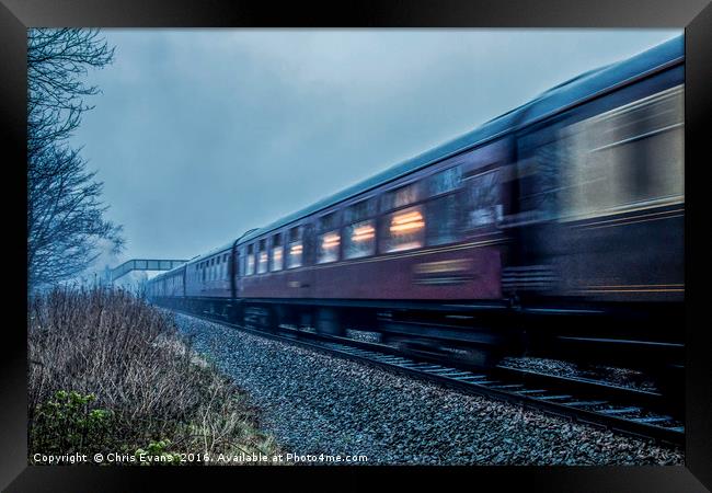 The Royal Scot in motion  Framed Print by Chris Evans