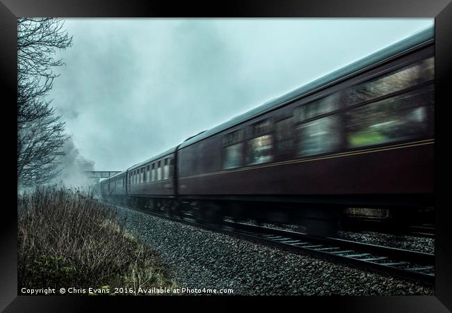 The Royal Scot in motion  Framed Print by Chris Evans