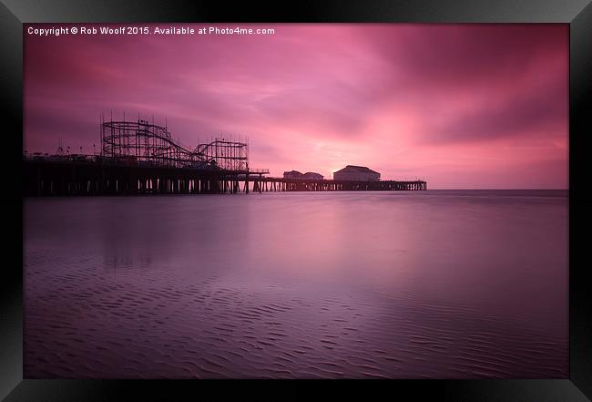  Clacton Pier Pinks Framed Print by Rob Woolf