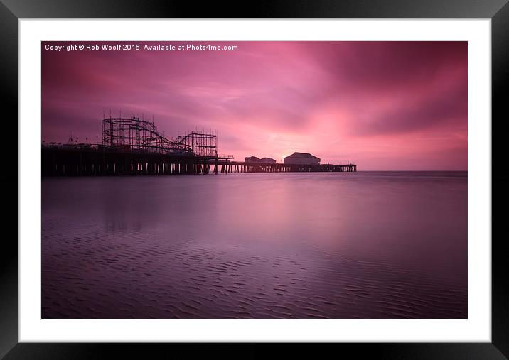  Clacton Pier Pinks Framed Mounted Print by Rob Woolf