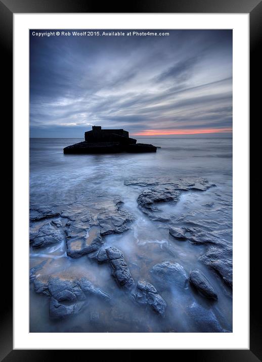 Pillbox at Walton on the Naze Framed Mounted Print by Rob Woolf