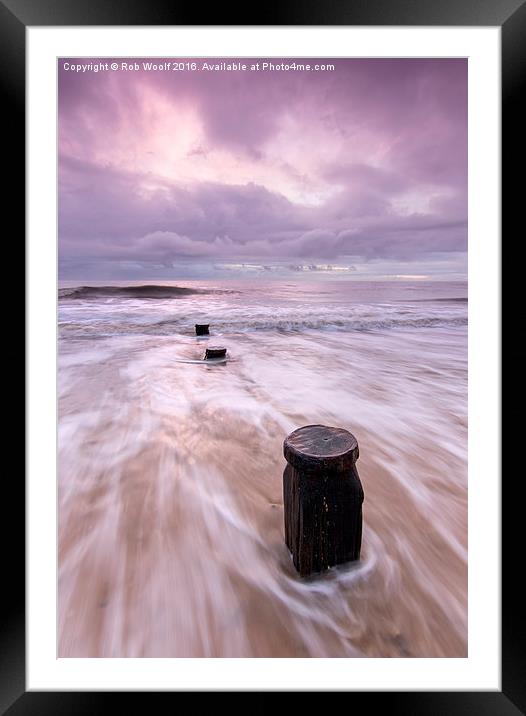  Walton on the Naze Sunrise Framed Mounted Print by Rob Woolf