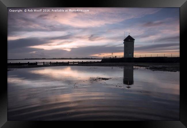 Bateman's Tower reflected Framed Print by Rob Woolf