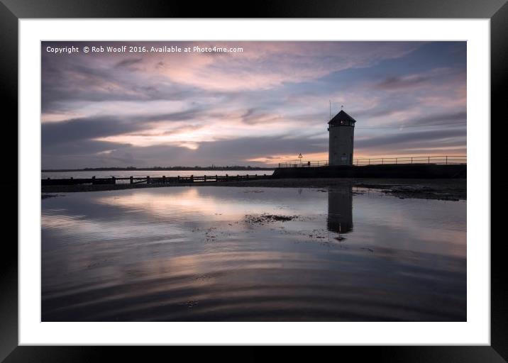 Bateman's Tower reflected Framed Mounted Print by Rob Woolf