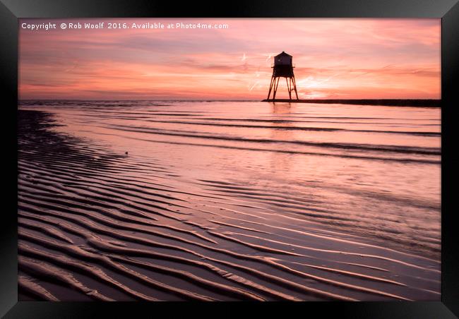 Dovercourt Leading lights Framed Print by Rob Woolf