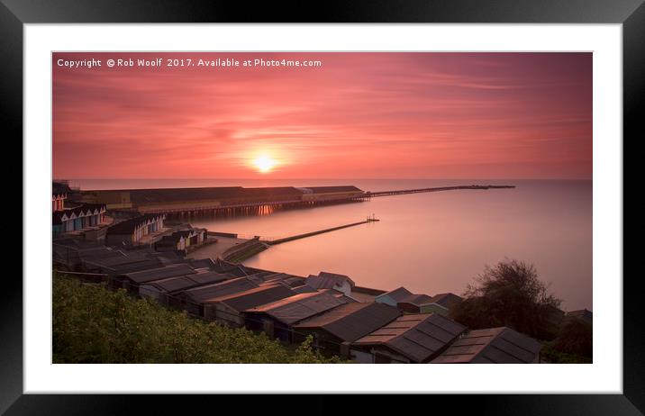 Walton on the Naze Pier Framed Mounted Print by Rob Woolf