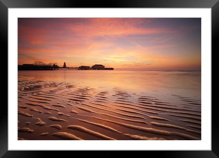 Clacton on Sea Lines in the Sand Framed Mounted Print by Rob Woolf