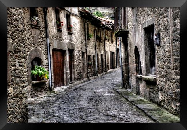 Old Town in the pyrenees Framed Print by HQ Photo