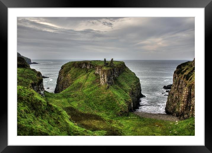 Old castle ruins in the shore Framed Mounted Print by HQ Photo