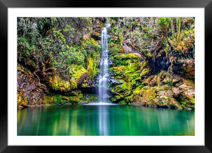 High Waterfall in colombia Framed Mounted Print by HQ Photo