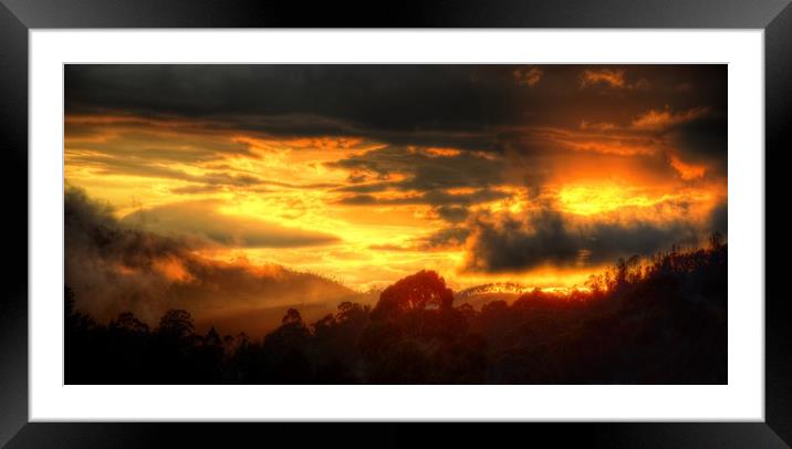 Sunset at 3600mts. Colombia Framed Mounted Print by HQ Photo