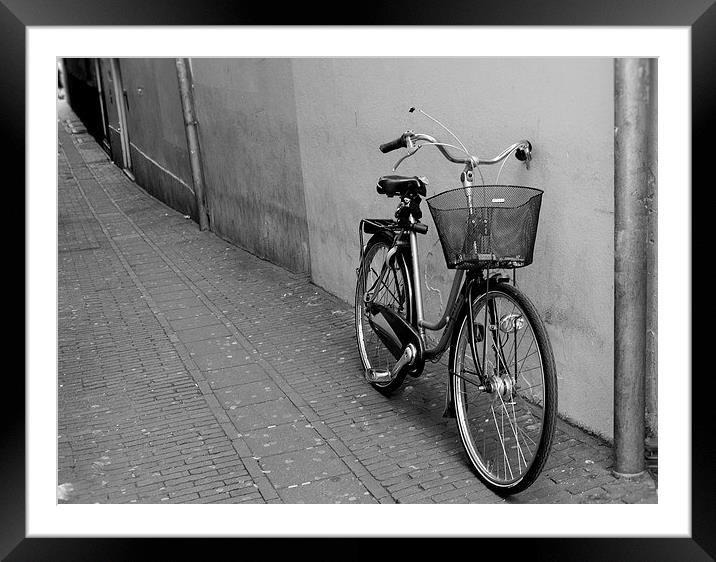  Bike in Amsterdam. Framed Mounted Print by Adele Crittenden