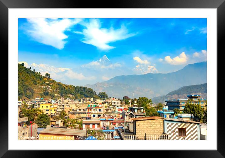 City of Pokhara,Nepal Framed Mounted Print by Nabaraj Regmi