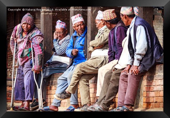 Portrait of Newars of Bhaktapur,Nepal Framed Print by Nabaraj Regmi