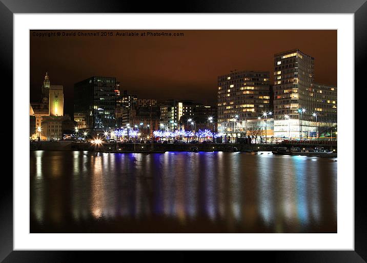  Salthouse Dock Reflection Framed Mounted Print by David Chennell