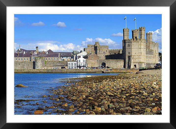 Caernarfon Castle Framed Mounted Print by David Chennell