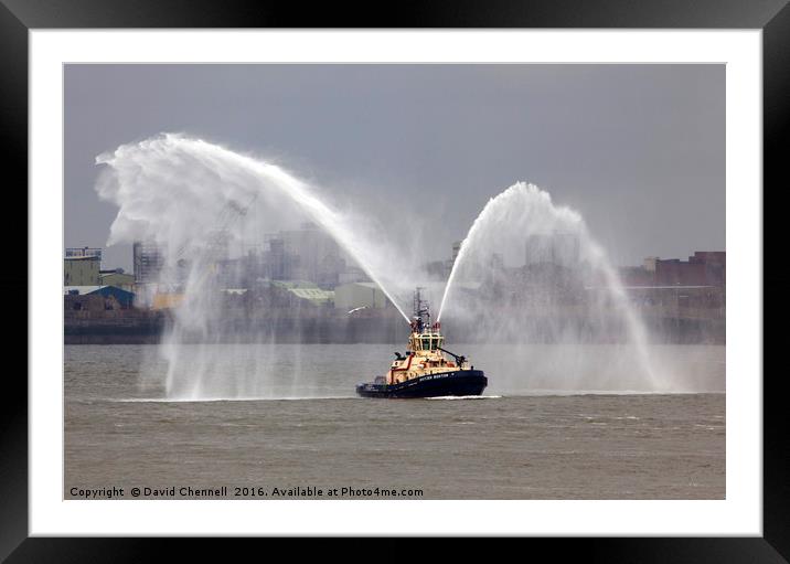 River Mersey Welcome Framed Mounted Print by David Chennell
