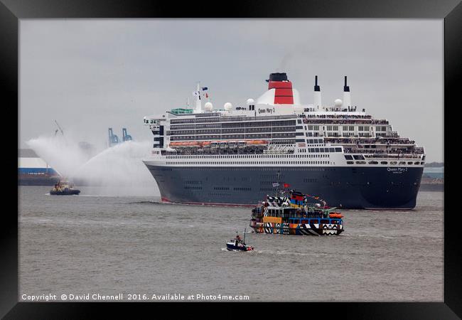 Queen Mary 2 Procession Framed Print by David Chennell