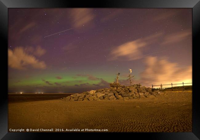 Hoylake Northern Lights Framed Print by David Chennell