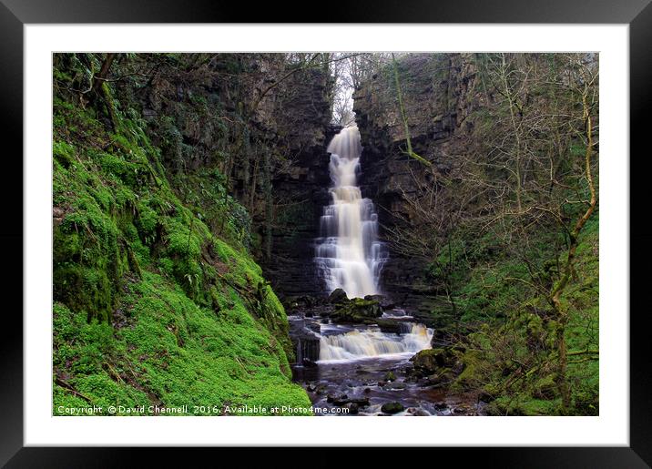 Mill Gill Force Waterfall  Framed Mounted Print by David Chennell