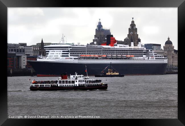 Queen Mary 2 Framed Print by David Chennell