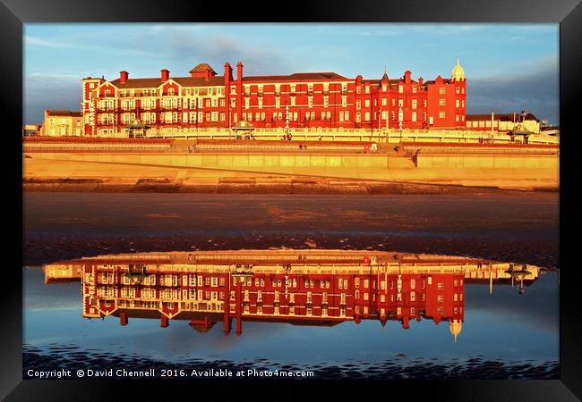 Grand Metropole Hotel Blackpool Reflection  Framed Print by David Chennell
