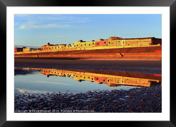 Blackpool North Shore Reflection Framed Mounted Print by David Chennell