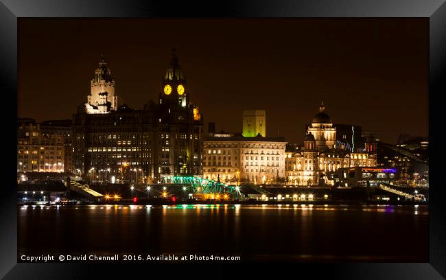 Liverpool 3 Graces Framed Print by David Chennell