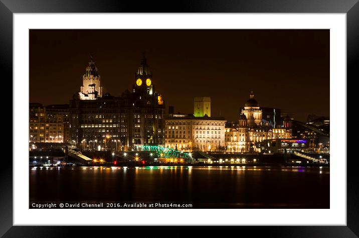 Liverpool 3 Graces Framed Mounted Print by David Chennell