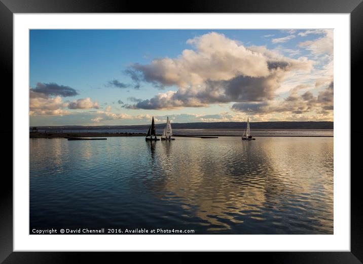 Serenity At West kirby Marina Framed Mounted Print by David Chennell
