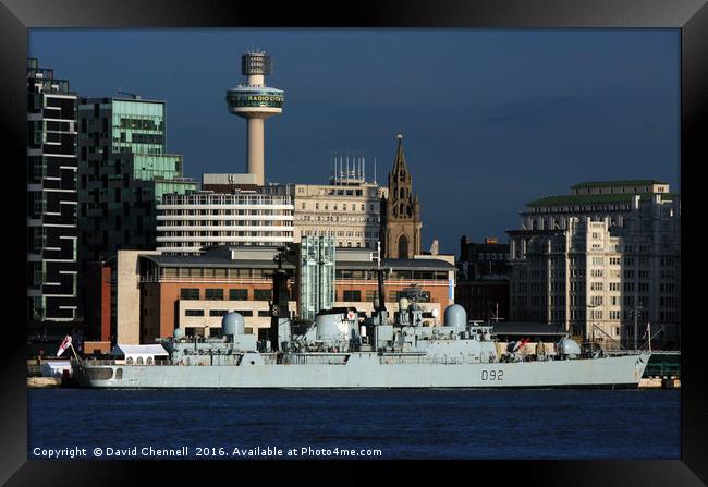  HMS Liverpools Final Visit To Liverpool  Framed Print by David Chennell