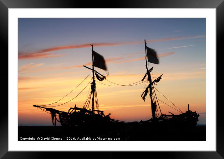 Grace Darling Sunset  Framed Mounted Print by David Chennell
