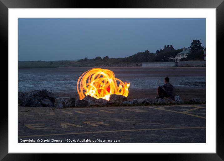 Fireball Framed Mounted Print by David Chennell