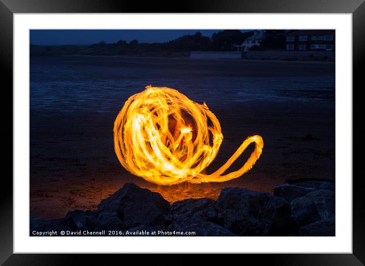 Dancing With Fire Framed Mounted Print by David Chennell
