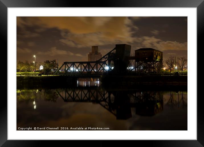 Egerton Bascule Bridge  Framed Mounted Print by David Chennell
