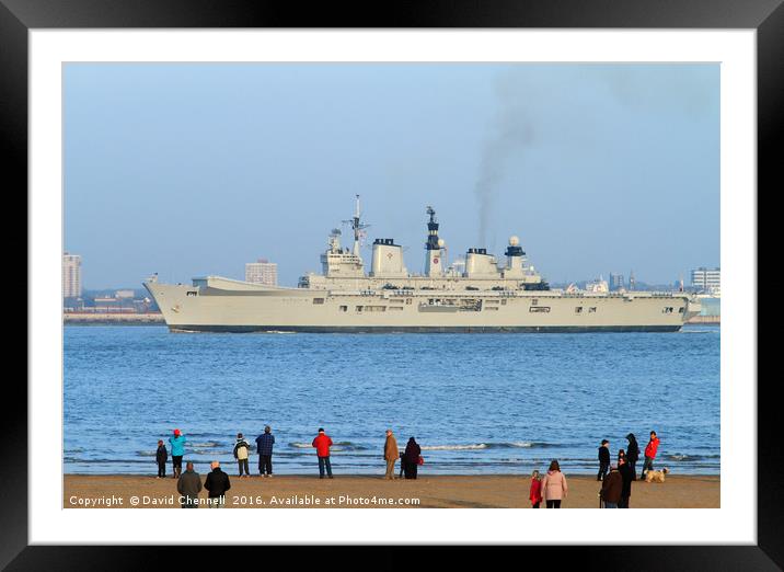 HMS illustrious Framed Mounted Print by David Chennell
