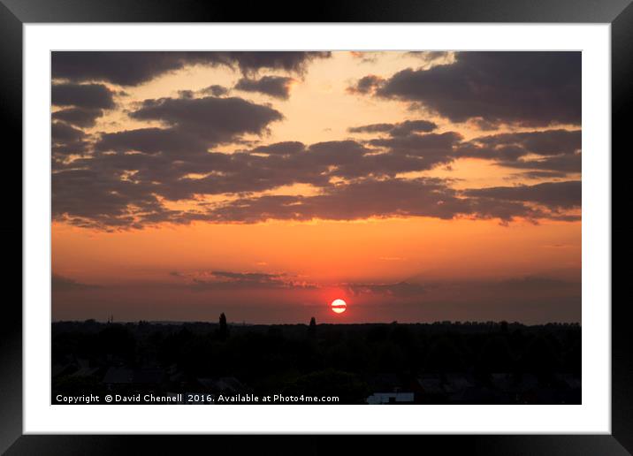 Ellesmere Port Sunset Framed Mounted Print by David Chennell