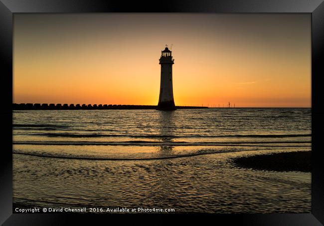 New Brighton Lighthouse    Framed Print by David Chennell