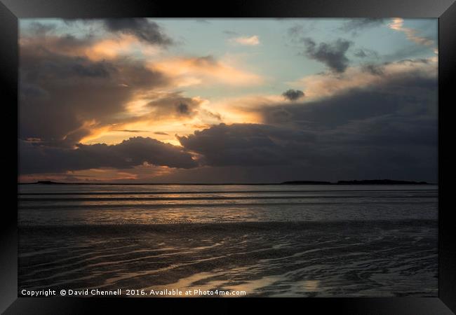 Stormy West Kirby Sunset  Framed Print by David Chennell
