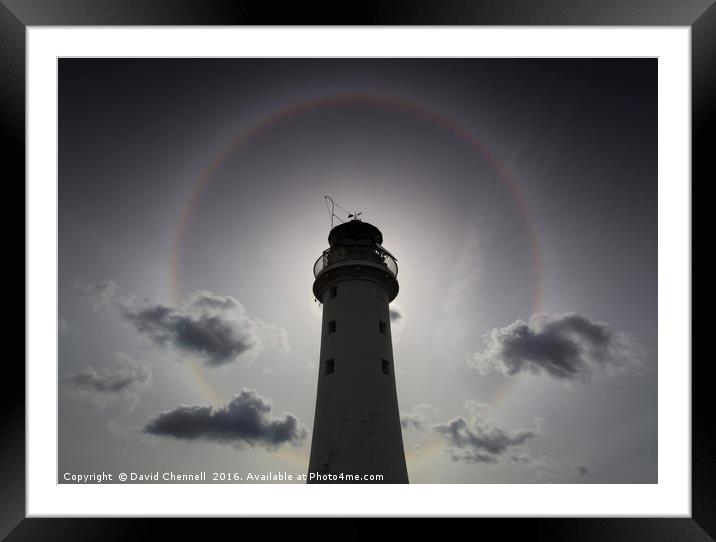 Perch Rock Lighthouse Halo Framed Mounted Print by David Chennell