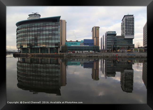 Media City Reflection  Framed Print by David Chennell