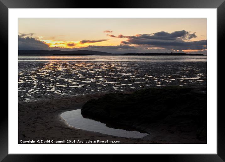 River Dee Estuary Dusk Framed Mounted Print by David Chennell