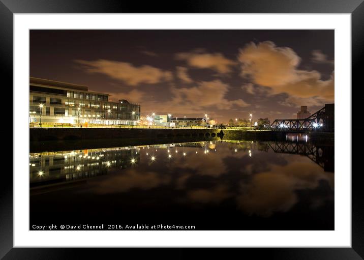 Egerton Dock Reflection Framed Mounted Print by David Chennell
