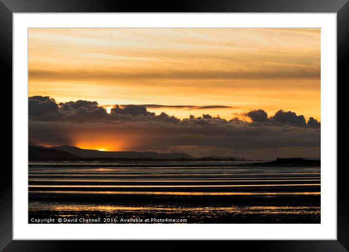 Moody North Wales Coast Sunset  Framed Mounted Print by David Chennell