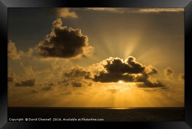 Caribbean Seascape Framed Print by David Chennell