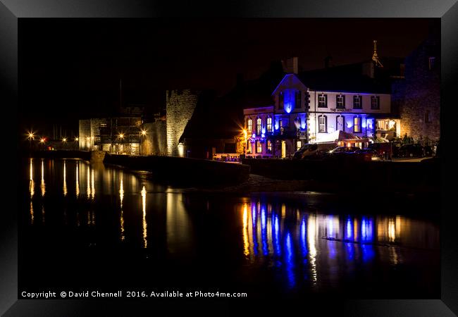 Caernarfon Waterfront Framed Print by David Chennell