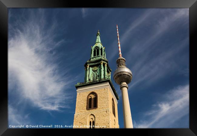 Alexanderplatz Towers Abstract  Framed Print by David Chennell