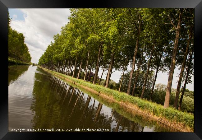 Bruges To Damme Canal Framed Print by David Chennell